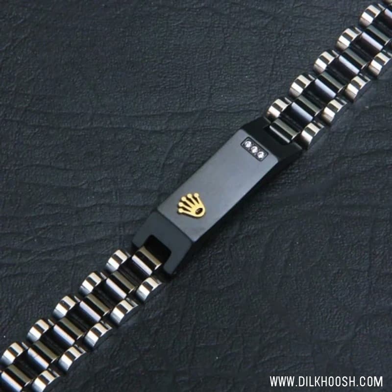 Luxurious Men’s Rolex Stainless Steel Bracelet- Black